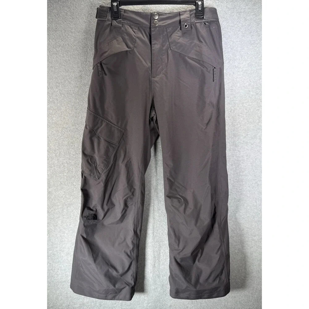 The North Face HyVent Ski Pants Men's Insulated Snowboard Size Small Gray Cargo